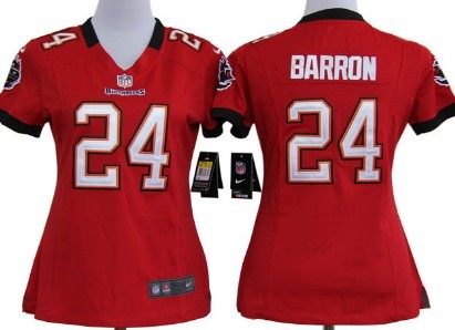 Tampa Bay Buccaneers 24 Mark Barron Red Game Nike Team Women Jerseys